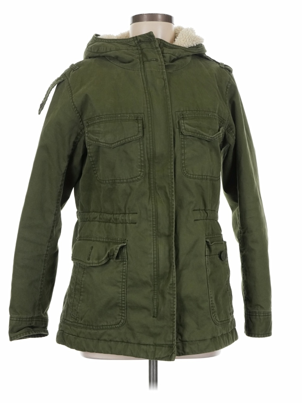 American Eagle Green Hooded Utility Jacket, size M